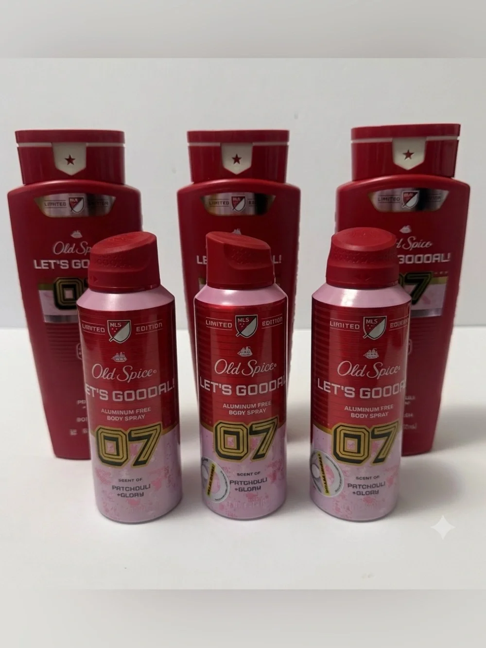 NWT Old Spice Let’s Goooal 07 MLS Limited Edition Bundle Patchouli + Glory